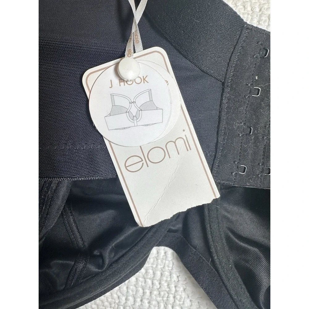 Elomi Energise EL8041 Underwire Sports Bra Black 40HH UK 40L US NWT Gym